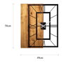 Wallity Wooden Clock 37 Nogal claro y negro